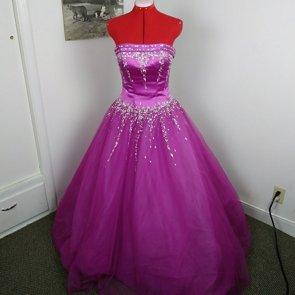 Tiffany Designs Dresses & Skirts - Tiffany Designs purple sequin prom dress